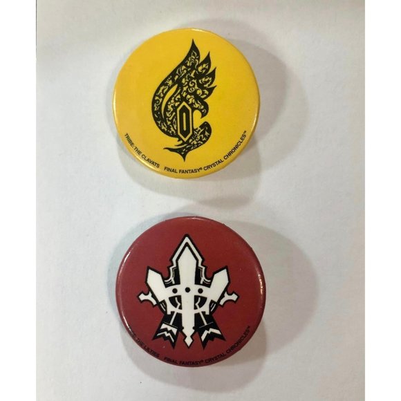 The Lilties The Clavats Final Fantasy  Crystal Chronicles 2 Button Pin Back Yell - Picture 1 of 2